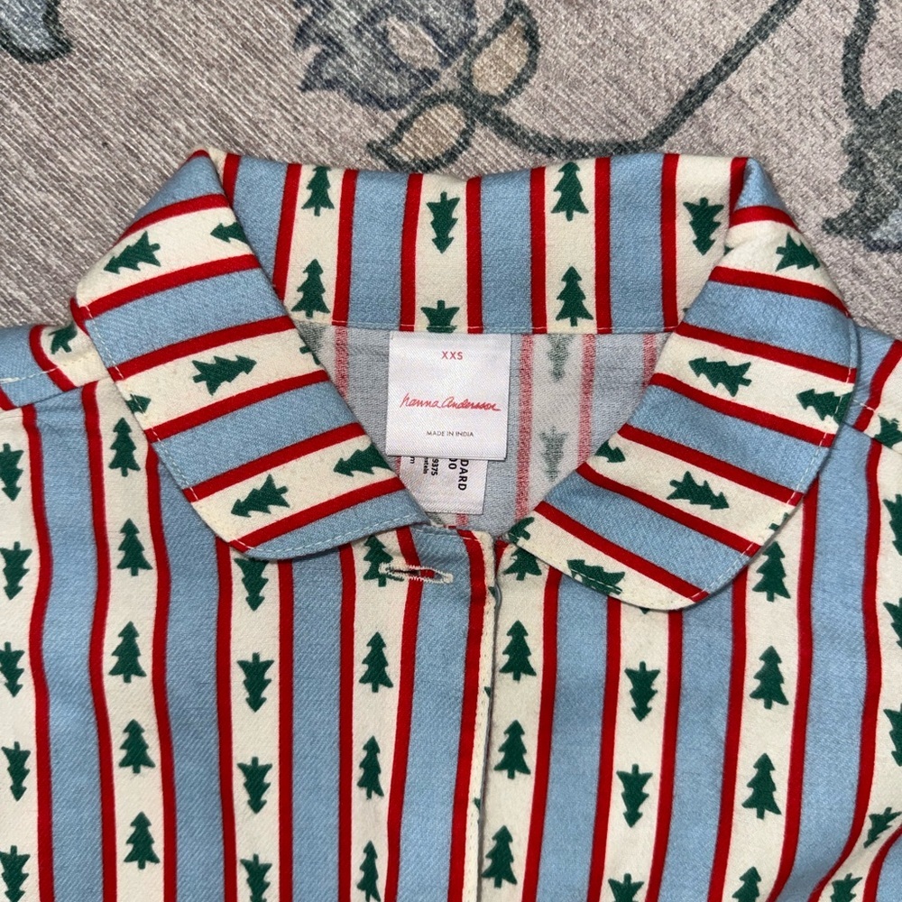 Hanna Andersson Holiday Christmas Tree Striped Pajama Set - Picture 5 of 7